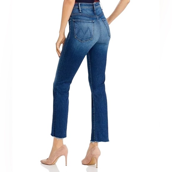 MOTHER Jeans The Hustler Ankle Fray in Night Clubbing Blue Size 24 - Picture 2 of 16